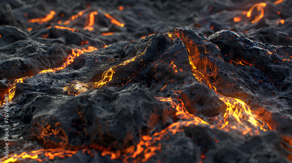 Flow lava mountain texture, lava rock Flow lava mountain texture, lava rock