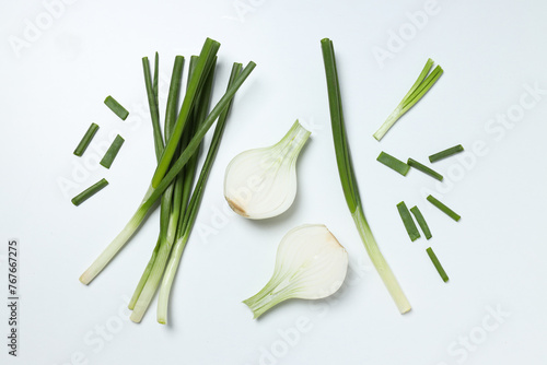 Green onion, concept of fresh vegetable, fresh raw food