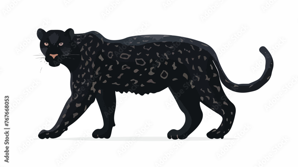 Panther flat vector isolated on white background 