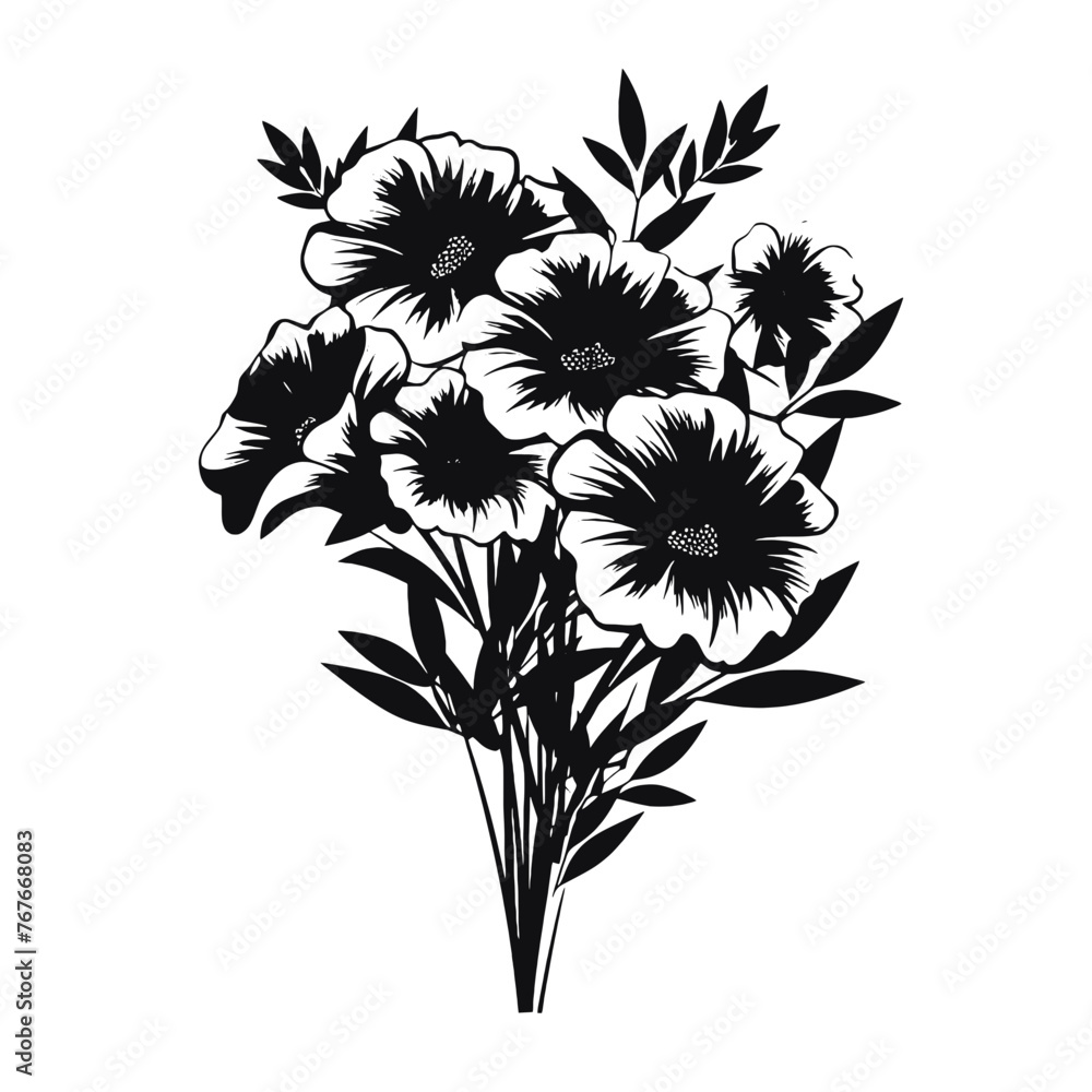 flowers Silhouette flowers Silhouette