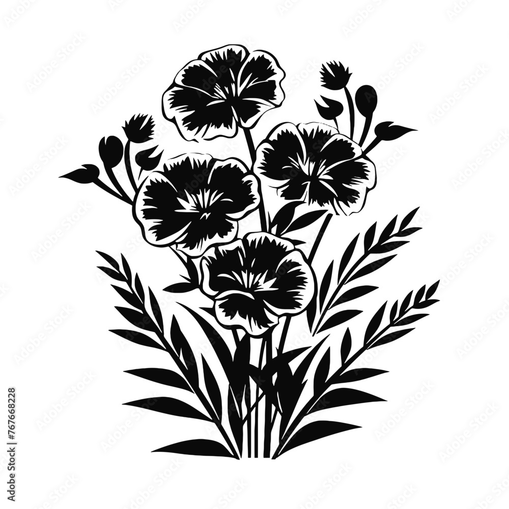 flowers Silhouette flowers Silhouette