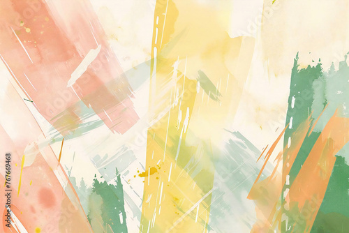 Background material painted with warm watercolors, Generative AI