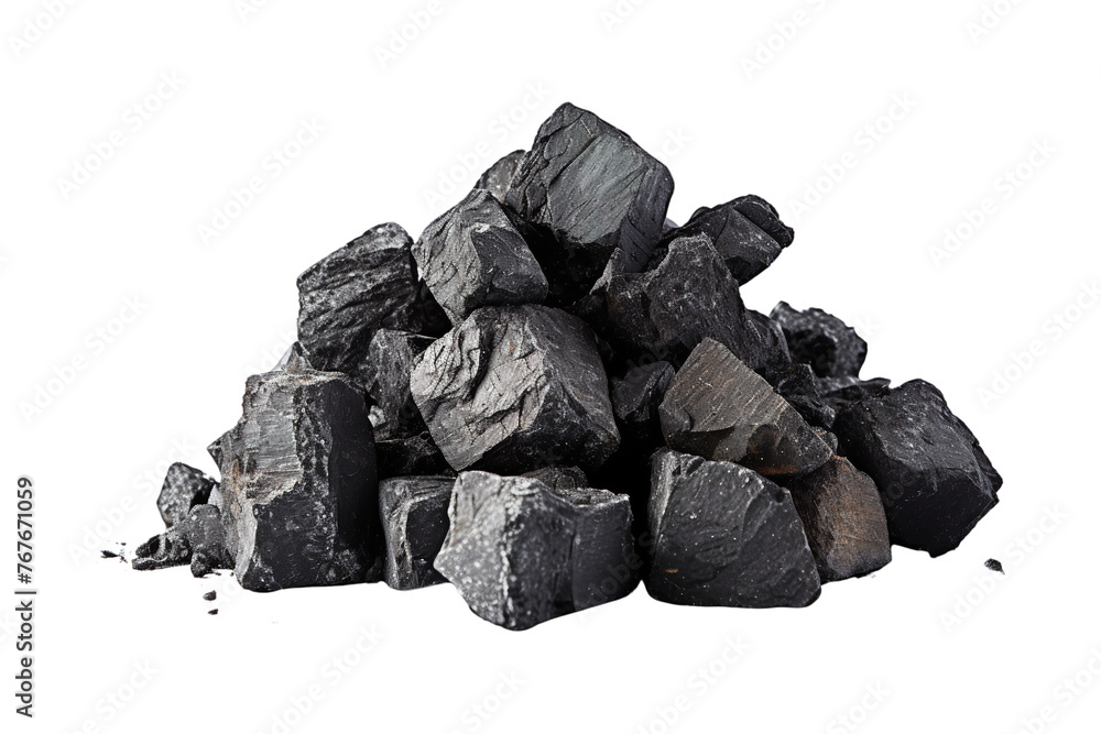 coal isolated on white background coal isolated on white background