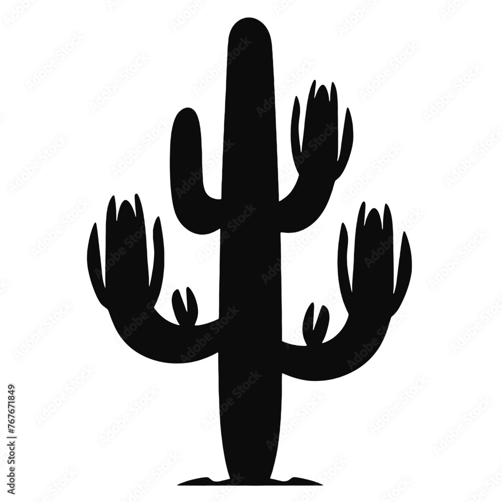 Obraz premium cactus silhouette 