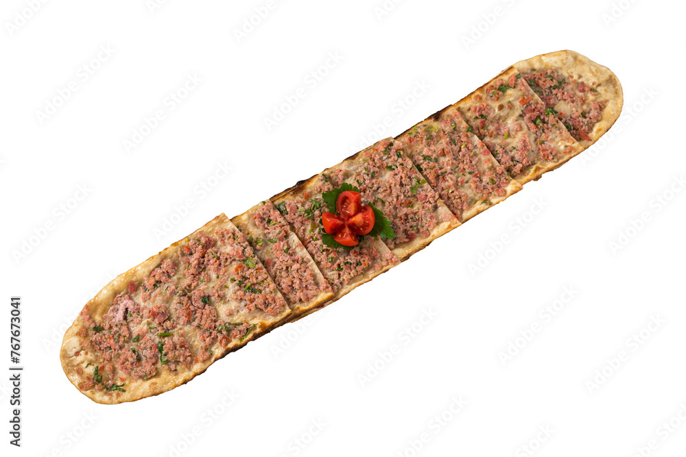 Fotografie Traditional turkish baked dish pide