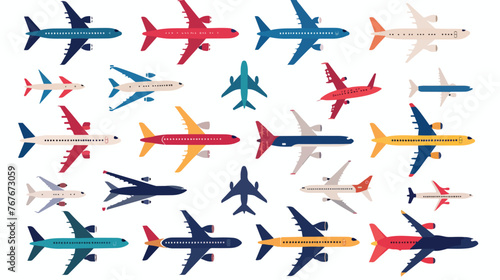 Random Planes flat vector isolated on white background