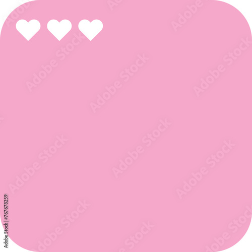square heart text box border vector © Attachai