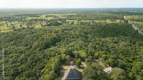 The pyramid of theTemple 1 at Chacchoben, Mayan archeological site, Quintana Roo, Mexico. photo