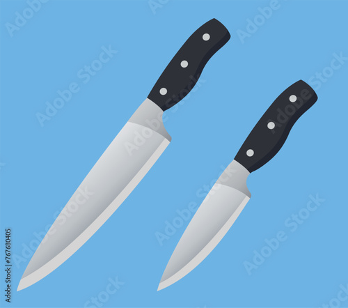 Flat illustration of kitchen knife
