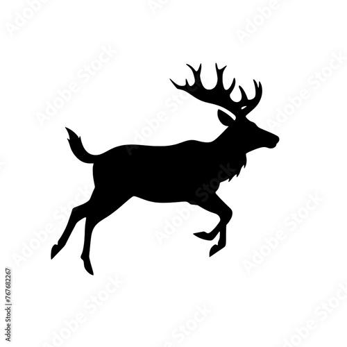 Deer leaping Silhouette 