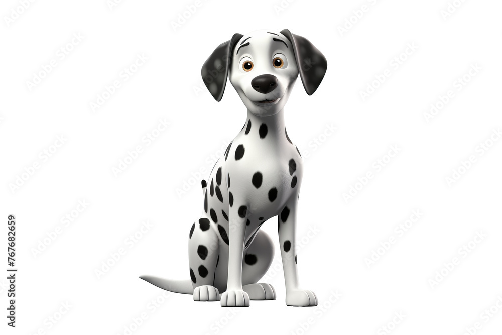  3D cartoon animal Dalmatian 