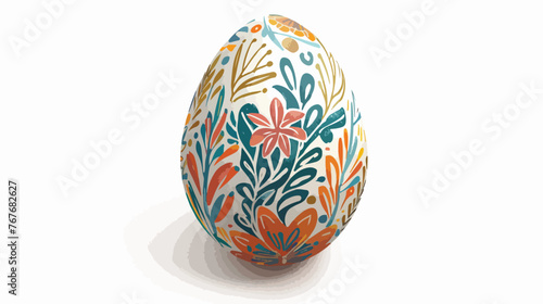 Ornamental Easter Egg Flat vector