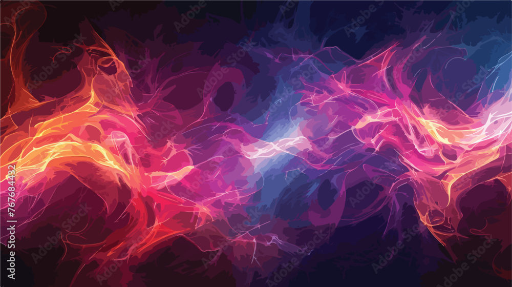 Rendering abstract fractal light background Flat vector