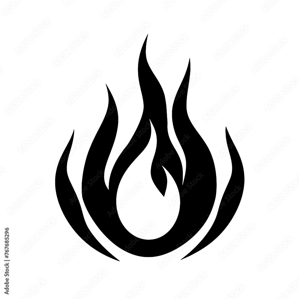 Fire flame Silhouette vector illustration design Fire flame Silhouette vector illustration design