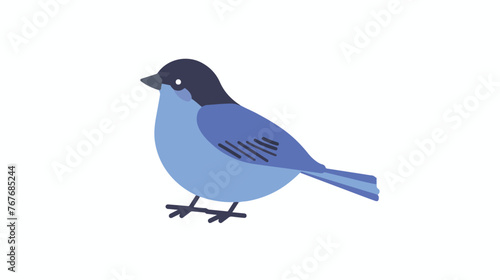 Simple Bird Flat Icon Cute Minimal Bird Illustration