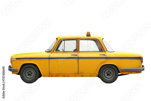 Taxi On Transparent Background.