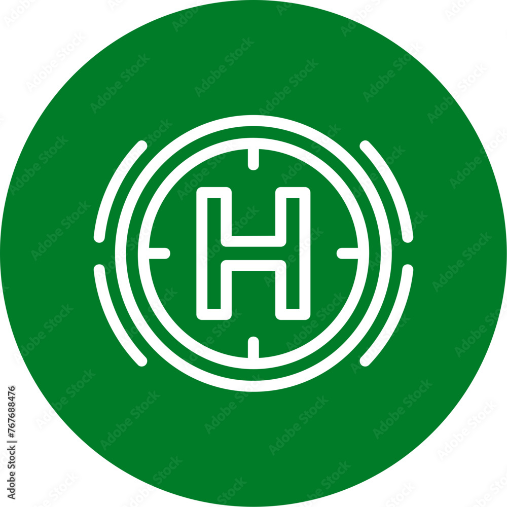 Helicopter pad Icon Helicopter pad Icon