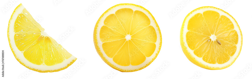 lemon slice, clipping path, isolated on a white background lemon slice, clipping path, isolated on a white background