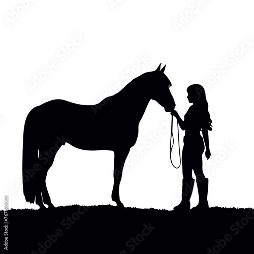 Wallpaper Mural horse and girl Silhouette  Torontodigital.ca