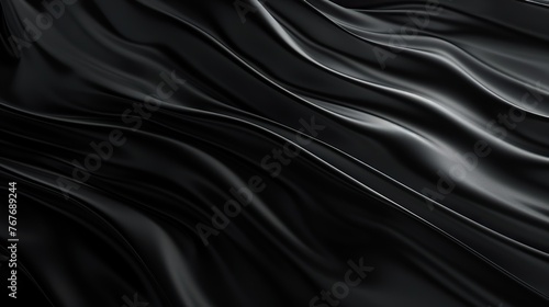A black and white image of a fabric with a wavy pattern. The image is abstract and has a moody, mysterious feel to it
