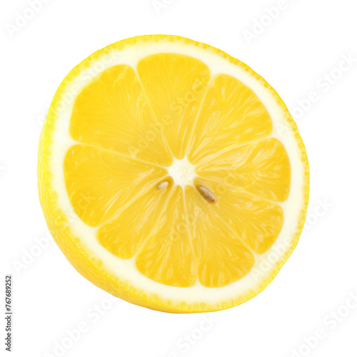 lemon slice, clipping path, isolated on a white background