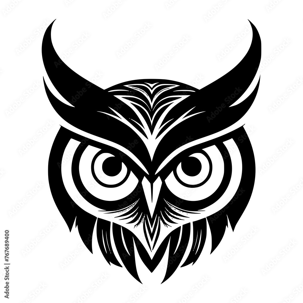 owl in the form of a tattoo