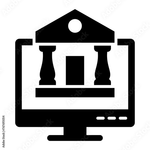   Online Banking glyph icon