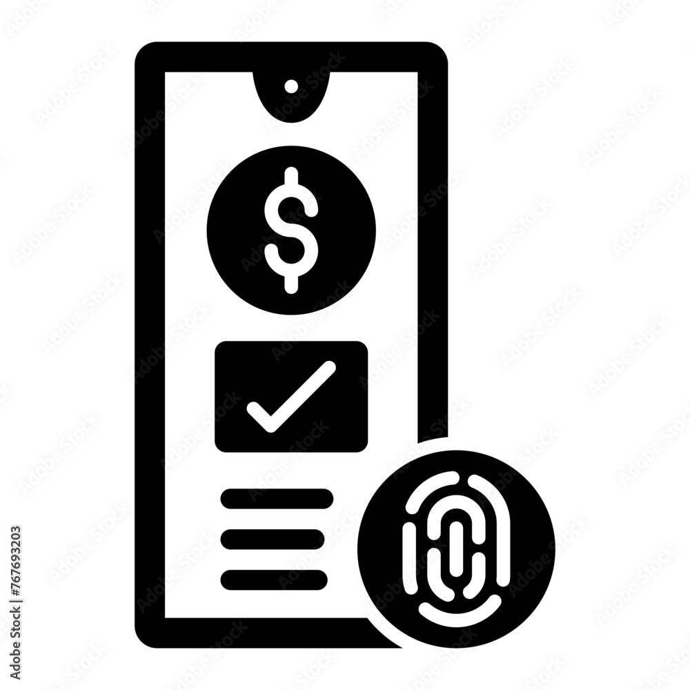 Fingerprint glyph icon Fingerprint glyph icon