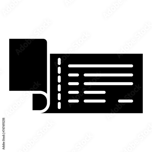   Cheque glyph icon