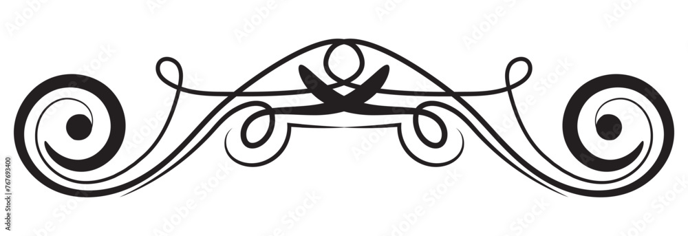 Curly design element. Abstract line art decoration with black thin line. PNG with white background. EPS 10 Curly design element. Abstract line art decoration with black thin line. PNG with white background. EPS 10