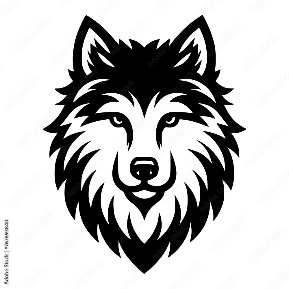 wolf head vector
