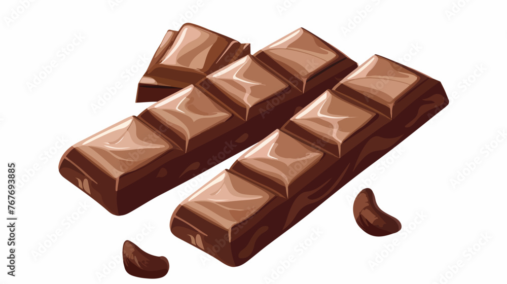 Dessert chocolate bar icon isolated flat vector isolated