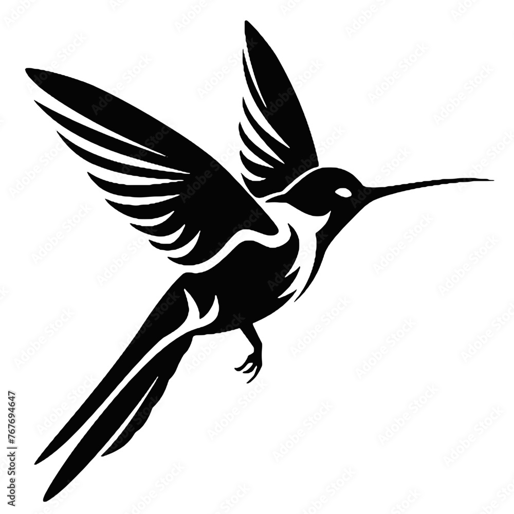 Obraz premium hummingbird Silhouette