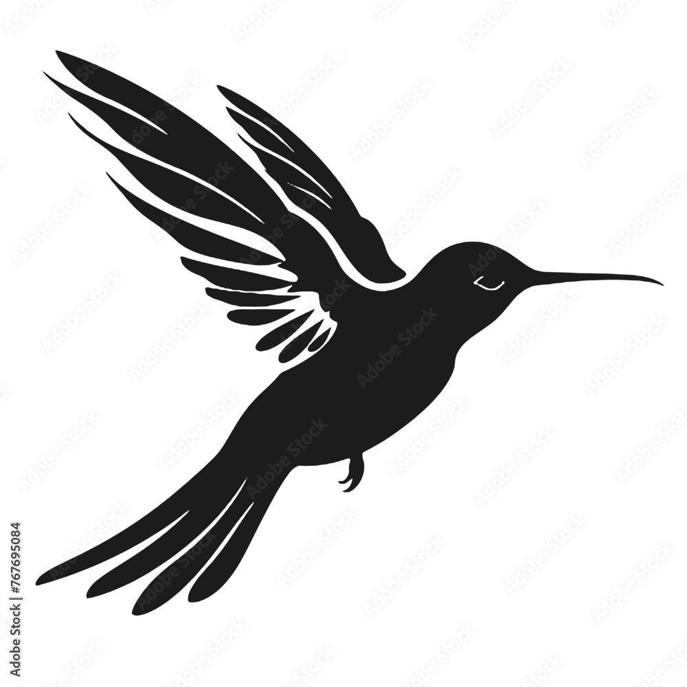 Obraz premium hummingbird Silhouette 