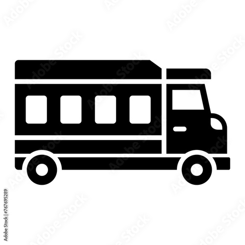   Prisoner vehicle glyph icon