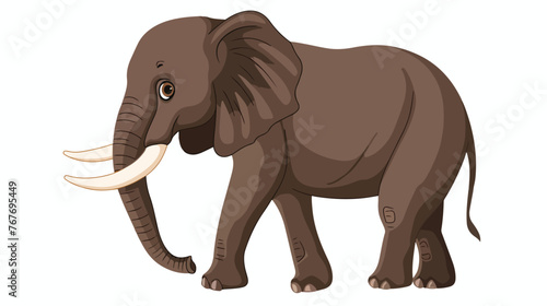 Elephant isolated on white background 