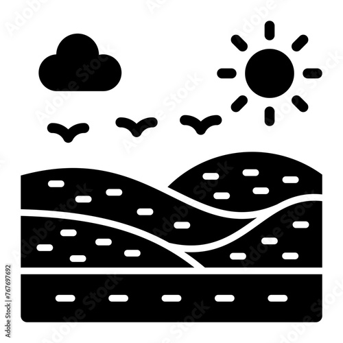   Desert glyph icon