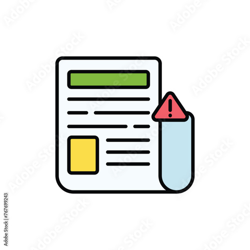 Fake News icon design with white background stock illustration