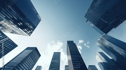 Urban Giants: A Ground-Level View of Skyscrapers