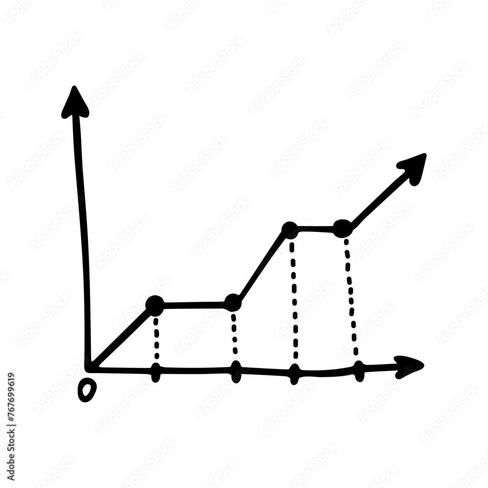 Single doodle diagram elements in business process. Rise on chart. Increasing graph of statistics.Hand drawn black monochrome vector for cards, posters and professional design. Isolated on white back. Single doodle diagram elements in business process. Rise on chart. Increasing graph of statistics.Hand drawn black monochrome vector for cards, posters and professional design. Isolated on white back.