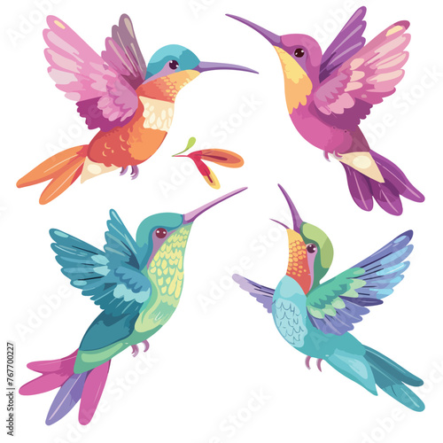 Hummingbirds vector illustration cartoon vector 