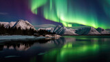 Enchanting Northern Lights Reflections on Tranquil Water