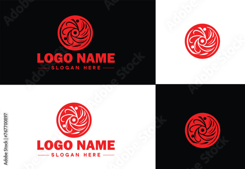 film reel logo icon vector for business brand app icon movie cinema theater video channel cinematography logo template