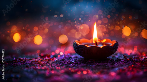 diwali candlelight background photo
