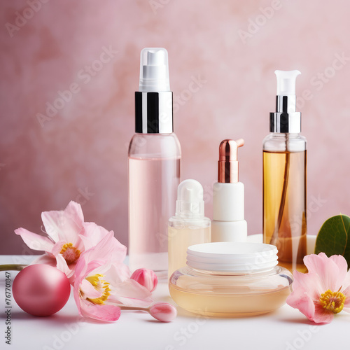 Elegant Skincare Essentials with Floral Aroma