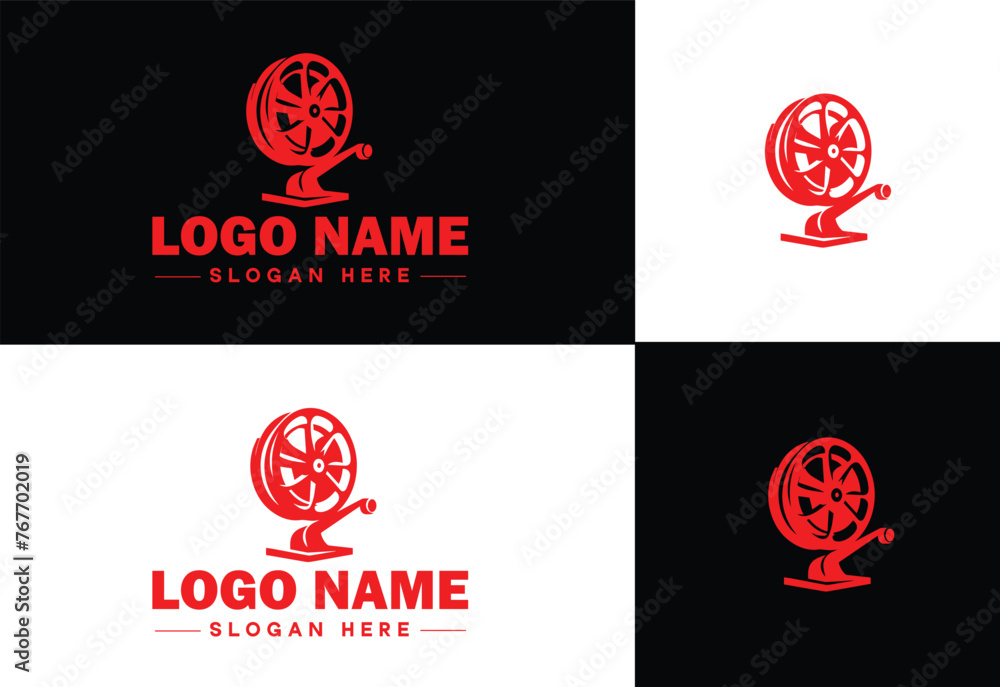 film reel logo icon vector for business brand app icon movie cinema theater video channel cinematography logo template film reel logo icon vector for business brand app icon movie cinema theater video channel cinematography logo template