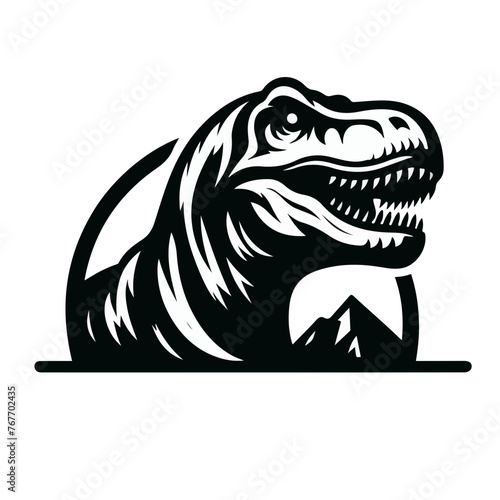 Tyrannosaurus Rex vector illustration. T-Rex dinosaur isolated on white background.