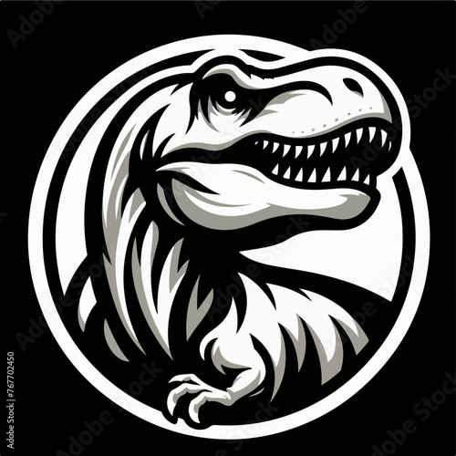 Tyrannosaurus Rex vector illustration. T-Rex dinosaur isolated on white background.