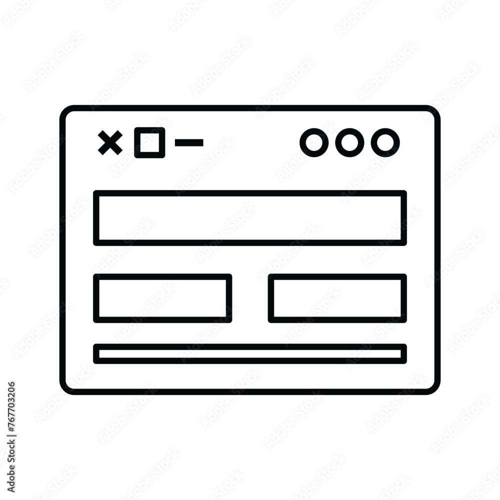 Browser, layout, template line icon. Browser, layout, template line icon.