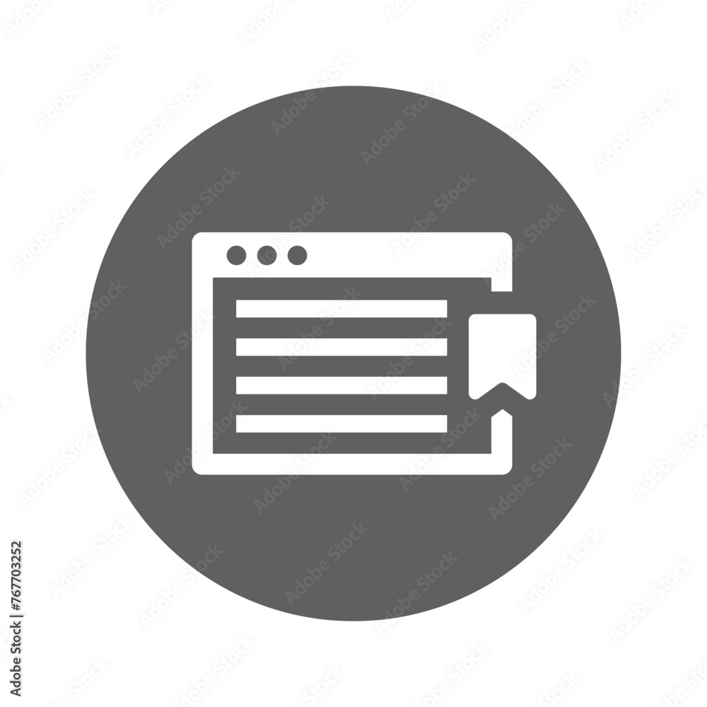 Bookmark, browser, website icon. Bookmark, browser, website icon.